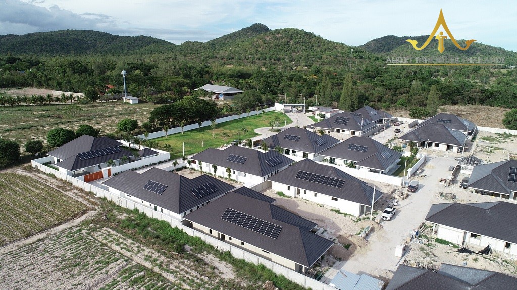 Hua Hin mountain villa development aerial view