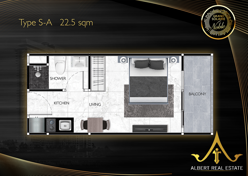 Grand Solaire Noble studio layout example