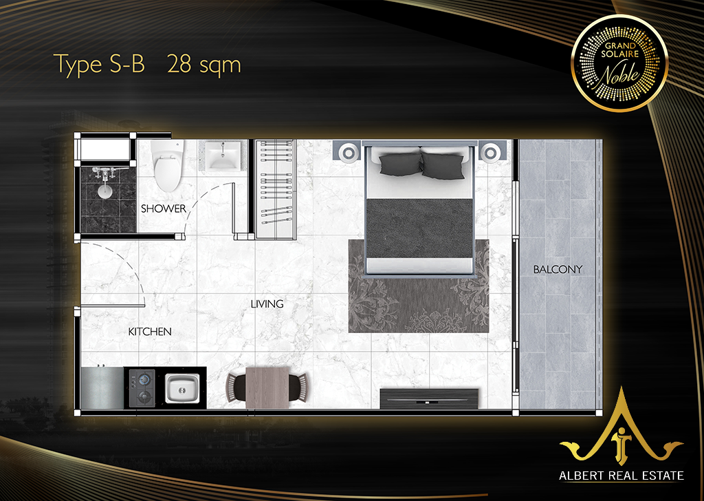 Grand Solaire Noble studio plan example