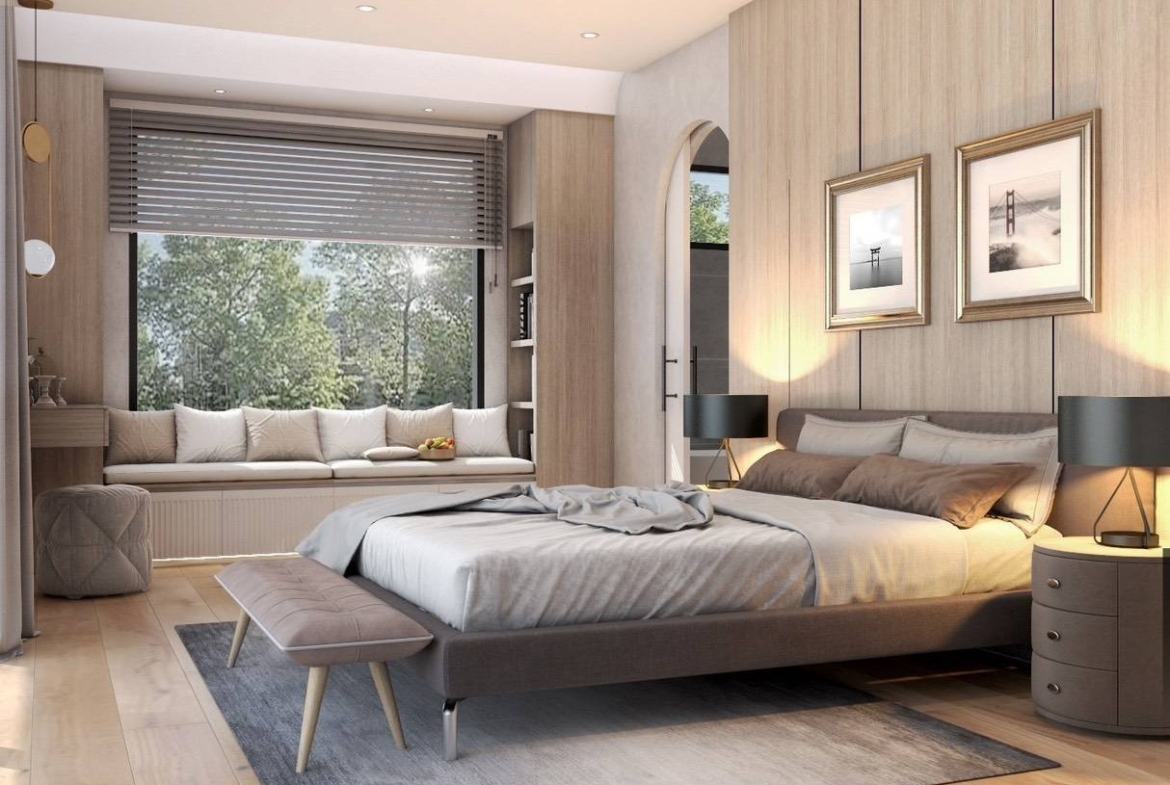 Sala Montana Residence Hua Hin – Master bedroom (3D render)