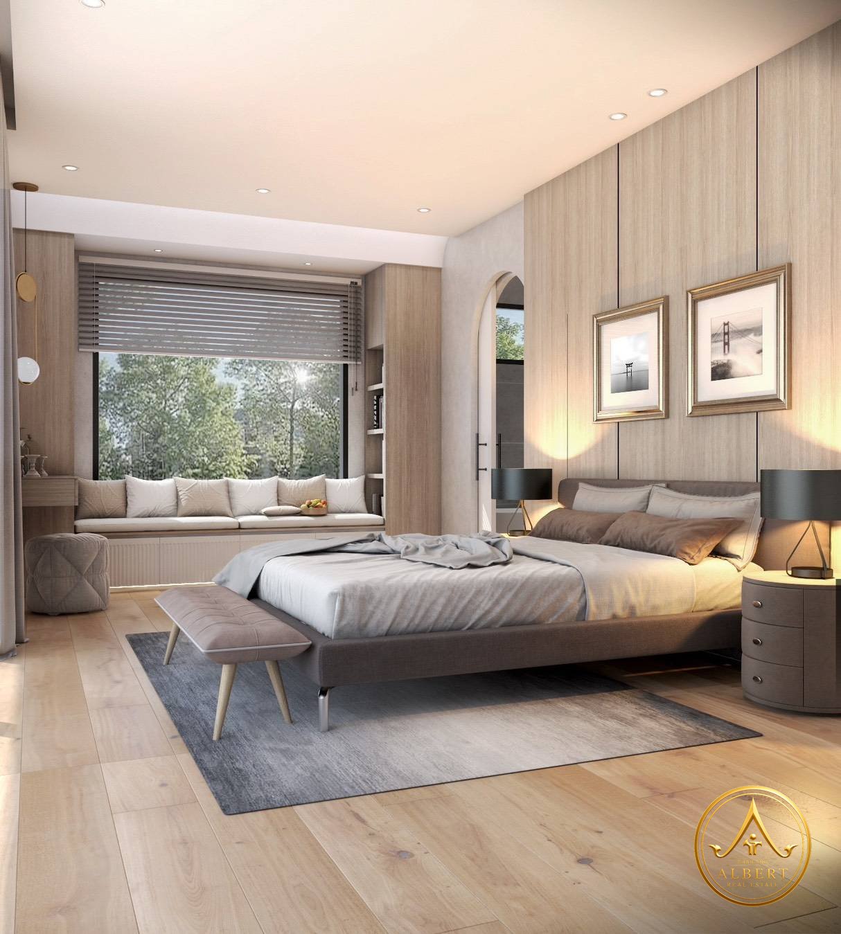 Sala Montana Residence Hua Hin – Master bedroom (3D render)